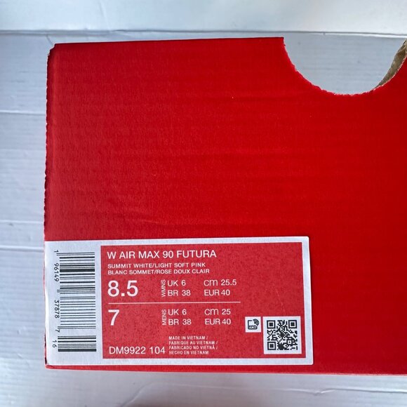 ⭐Nike Air Max 90 Futura Men Shoes Sz 7 Barley Rose Pink Sneakers DM9922-104 New - Picture 9 of 10